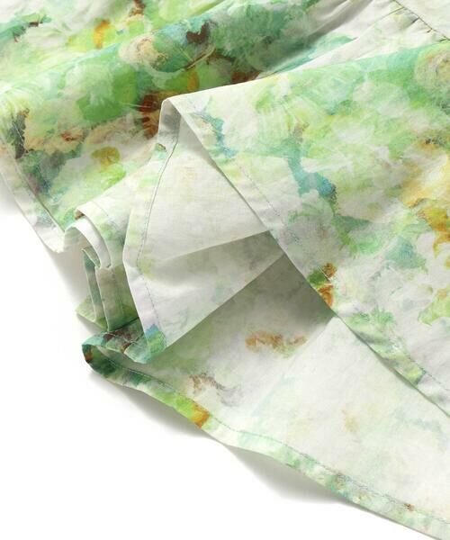 BeBe Petits Pois Vert / ベベ プチ ポワ ヴェール シャツ・ブラウス | 花柄フリルブラウス+キュロットパンツセットアップ(95~150cm) | 詳細18