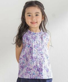 BeBe Petits Pois Vert / ベベ プチ ポワ ヴェール シャツ・ブラウス | 花柄Aラインノースリーブブラウス(95~150cm)