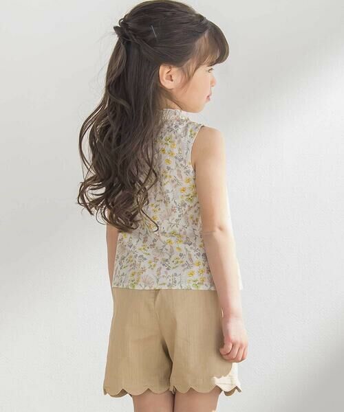 BeBe Petits Pois Vert / ベベ プチ ポワ ヴェール シャツ・ブラウス | 花柄Aラインノースリーブブラウス(95~150cm) | 詳細3