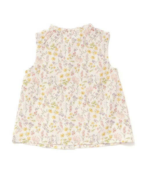 BeBe Petits Pois Vert / ベベ プチ ポワ ヴェール シャツ・ブラウス | 花柄Aラインノースリーブブラウス(95~150cm) | 詳細5