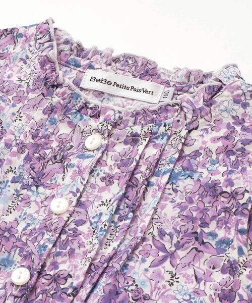 BeBe Petits Pois Vert / ベベ プチ ポワ ヴェール シャツ・ブラウス | 花柄Aラインノースリーブブラウス(95~150cm) | 詳細12