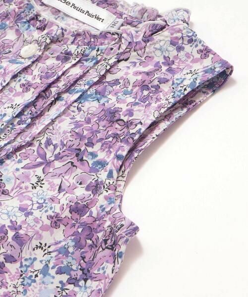 BeBe Petits Pois Vert / ベベ プチ ポワ ヴェール シャツ・ブラウス | 花柄Aラインノースリーブブラウス(95~150cm) | 詳細14