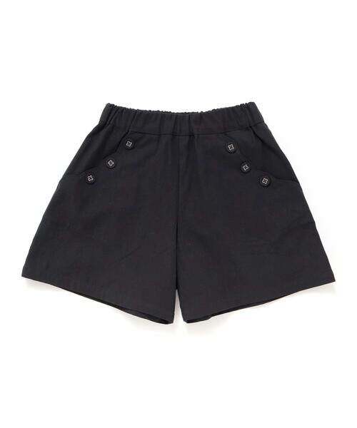 BeBe Petits Pois Vert / ベベ プチ ポワ ヴェール ショート・ハーフ・半端丈パンツ | スカラップポケットキュロットパンツ(95~150cm) | 詳細3