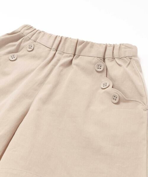 BeBe Petits Pois Vert / ベベ プチ ポワ ヴェール ショート・ハーフ・半端丈パンツ | スカラップポケットキュロットパンツ(95~150cm) | 詳細12