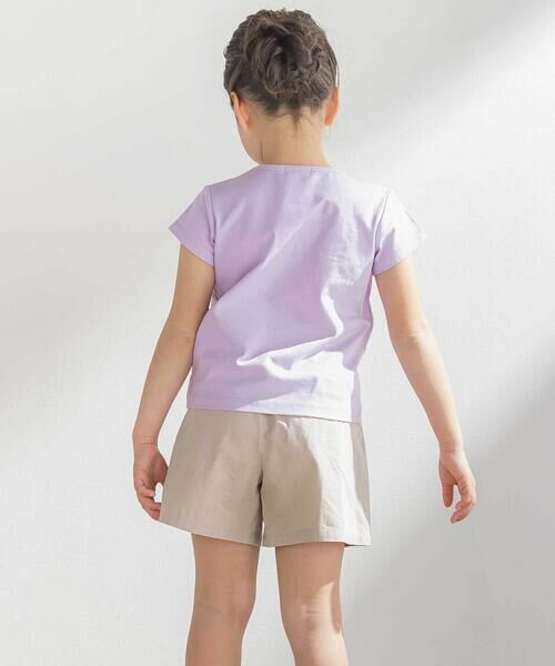 BeBe Petits Pois Vert / ベベ プチ ポワ ヴェール ショート・ハーフ・半端丈パンツ | スカラップポケットキュロットパンツ(95~150cm) | 詳細6