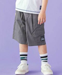 BeBe Petits Pois Vert / ベベ プチ ポワ ヴェール ショート・ハーフ・半端丈パンツ | フロントタック3ポケット5分丈カーゴパンツ(95~150cm)