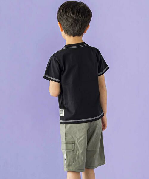 BeBe Petits Pois Vert / ベベ プチ ポワ ヴェール ショート・ハーフ・半端丈パンツ | フロントタック3ポケット5分丈カーゴパンツ(95~150cm) | 詳細3