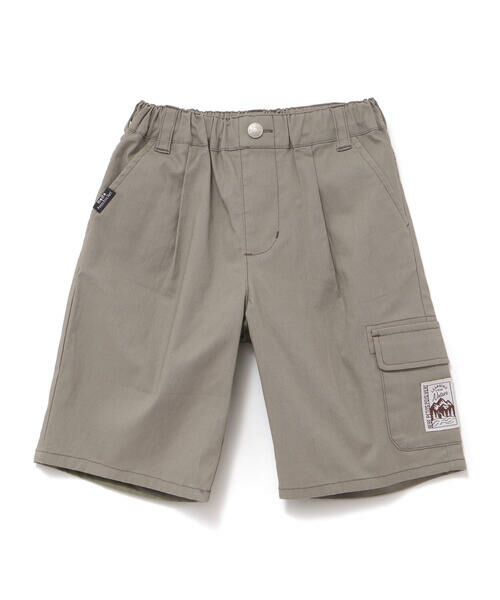 BeBe Petits Pois Vert / ベベ プチ ポワ ヴェール ショート・ハーフ・半端丈パンツ | フロントタック3ポケット5分丈カーゴパンツ(95~150cm) | 詳細4