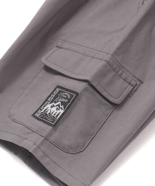 BeBe Petits Pois Vert / ベベ プチ ポワ ヴェール ショート・ハーフ・半端丈パンツ | フロントタック3ポケット5分丈カーゴパンツ(95~150cm) | 詳細12