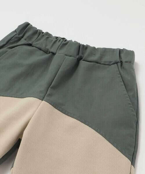 BeBe Petits Pois Vert / ベベ プチ ポワ ヴェール ショート・ハーフ・半端丈パンツ | 斜めカットソー布帛切り替え5分丈パンツ(95~160cm) | 詳細12