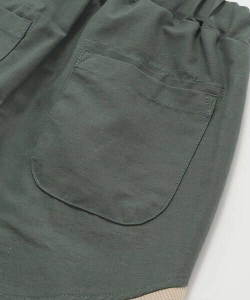 BeBe Petits Pois Vert / ベベ プチ ポワ ヴェール ショート・ハーフ・半端丈パンツ | 斜めカットソー布帛切り替え5分丈パンツ(95~160cm) | 詳細14