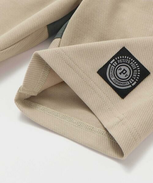 BeBe Petits Pois Vert / ベベ プチ ポワ ヴェール ショート・ハーフ・半端丈パンツ | 斜めカットソー布帛切り替え5分丈パンツ(95~160cm) | 詳細15