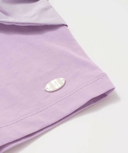 BeBe Petits Pois Vert / ベベ プチ ポワ ヴェール Tシャツ | サテン風配色リボンモチーフ半袖Tシャツ(95~150cm) | 詳細15