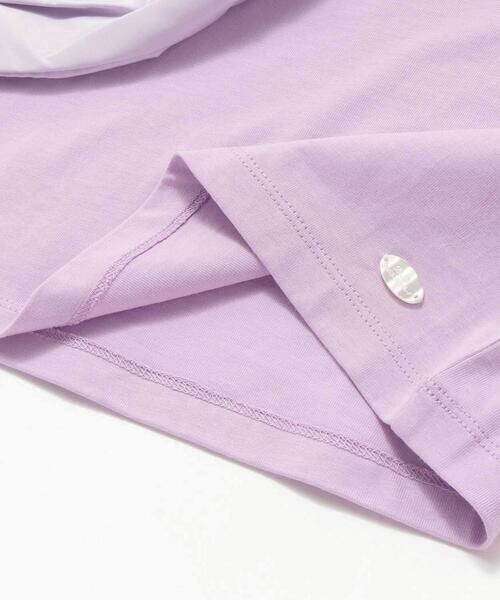 BeBe Petits Pois Vert / ベベ プチ ポワ ヴェール Tシャツ | サテン風配色リボンモチーフ半袖Tシャツ(95~150cm) | 詳細16