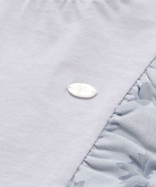 BeBe Petits Pois Vert / ベベ プチ ポワ ヴェール Tシャツ | 花柄シースルーフリルノースリーブTシャツ(95~150cm) | 詳細11