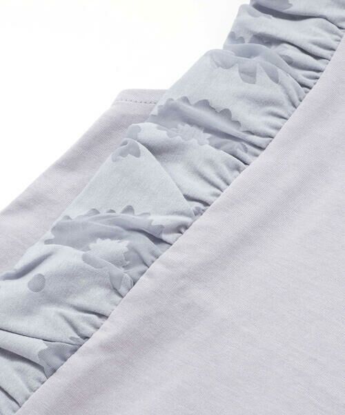 BeBe Petits Pois Vert / ベベ プチ ポワ ヴェール Tシャツ | 花柄シースルーフリルノースリーブTシャツ(95~150cm) | 詳細14