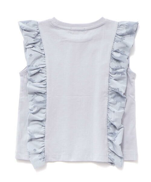 BeBe Petits Pois Vert / ベベ プチ ポワ ヴェール Tシャツ | 花柄シースルーフリルノースリーブTシャツ(95~150cm) | 詳細9