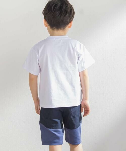 BeBe Petits Pois Vert / ベベ プチ ポワ ヴェール Tシャツ | ステッチ＆サガラ刺しゅうロゴ半袖Tシャツ(95~150cm) | 詳細3