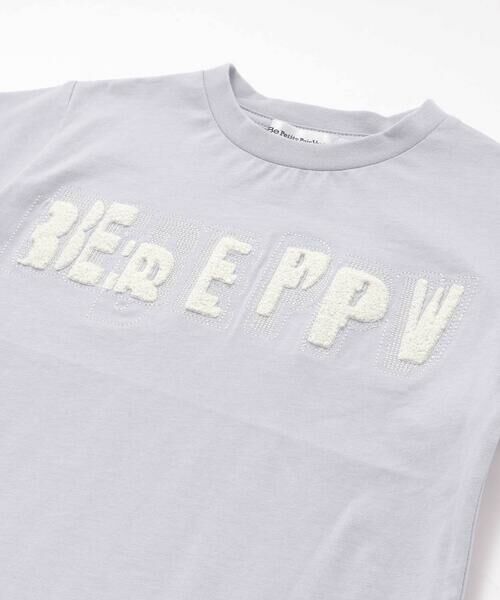 BeBe Petits Pois Vert / ベベ プチ ポワ ヴェール Tシャツ | ステッチ＆サガラ刺しゅうロゴ半袖Tシャツ(95~150cm) | 詳細12