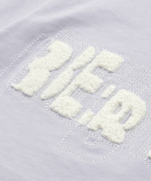 BeBe Petits Pois Vert / ベベ プチ ポワ ヴェール Tシャツ | ステッチ＆サガラ刺しゅうロゴ半袖Tシャツ(95~150cm) | 詳細13