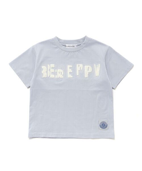 BeBe Petits Pois Vert / ベベ プチ ポワ ヴェール Tシャツ | ステッチ＆サガラ刺しゅうロゴ半袖Tシャツ(95~150cm) | 詳細9