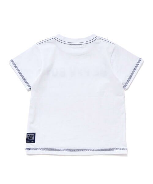 BeBe Petits Pois Vert / ベベ プチ ポワ ヴェール Tシャツ | 配色ステッチ立体ロゴプリント半袖Tシャツ(95~160cm) | 詳細4