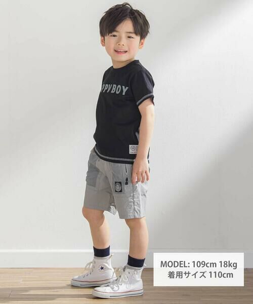 BeBe Petits Pois Vert / ベベ プチ ポワ ヴェール Tシャツ | 配色ステッチ立体ロゴプリント半袖Tシャツ(95~160cm) | 詳細5