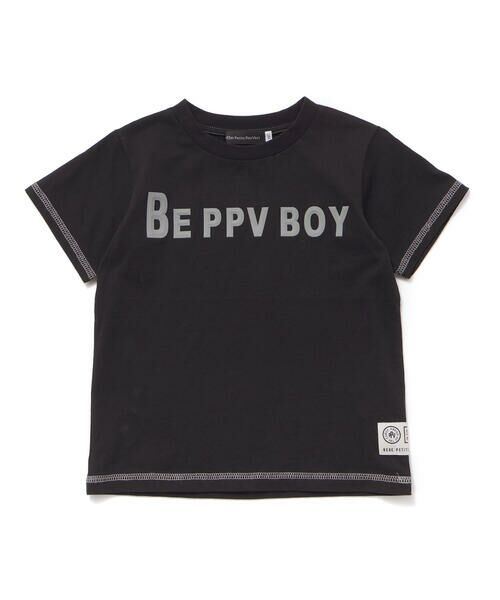 BeBe Petits Pois Vert / ベベ プチ ポワ ヴェール Tシャツ | 配色ステッチ立体ロゴプリント半袖Tシャツ(95~160cm) | 詳細10