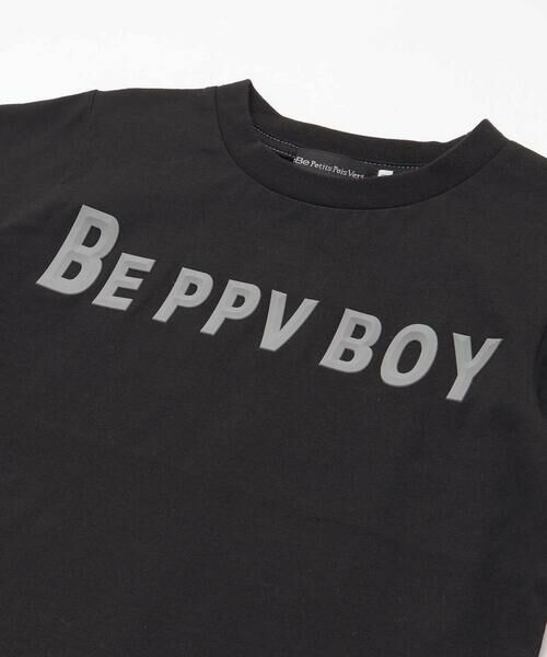 BeBe Petits Pois Vert / ベベ プチ ポワ ヴェール Tシャツ | 配色ステッチ立体ロゴプリント半袖Tシャツ(95~160cm) | 詳細13