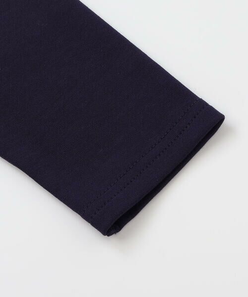 BeBe Petits Pois Vert / ベベ プチ ポワ ヴェール ミニ丈・ひざ丈ワンピース | 【店舗限定】重ね着風配色ポンチ長袖ワンピース(95~150cm) | 詳細13