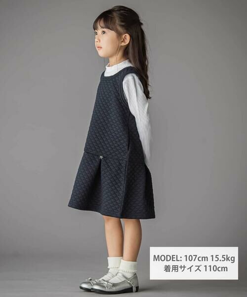 BeBe Petits Pois Vert / ベベ プチ ポワ ヴェール その他 | 【店舗限定】くもキルトジャンパースカート＋長袖リブトップスセット(95~150cm) | 詳細2