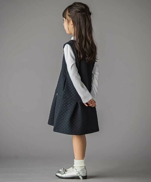 BeBe Petits Pois Vert / ベベ プチ ポワ ヴェール その他 | 【店舗限定】くもキルトジャンパースカート＋長袖リブトップスセット(95~150cm) | 詳細3