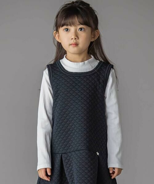 BeBe Petits Pois Vert / ベベ プチ ポワ ヴェール その他 | 【店舗限定】くもキルトジャンパースカート＋長袖リブトップスセット(95~150cm) | 詳細4