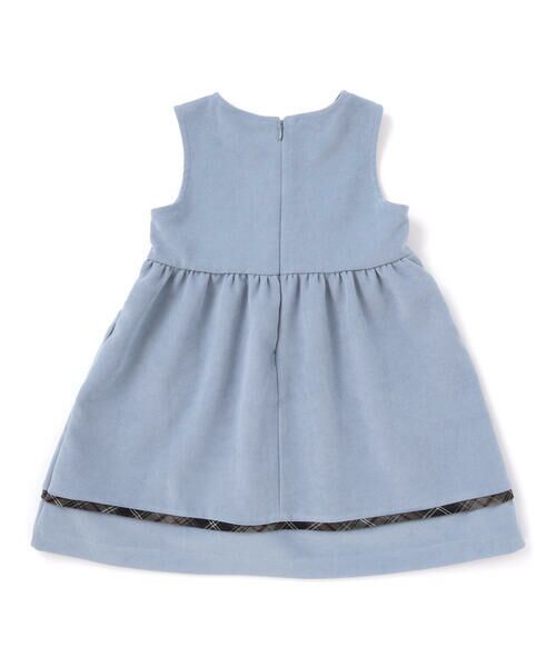 BeBe Petits Pois Vert / ベベ プチ ポワ ヴェール ロング・マキシ丈ワンピース | 【店舗限定】チェック柄リボンジャンパースカート(95~150cm) | 詳細5