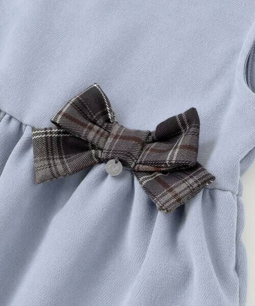 BeBe Petits Pois Vert / ベベ プチ ポワ ヴェール ロング・マキシ丈ワンピース | 【店舗限定】チェック柄リボンジャンパースカート(95~150cm) | 詳細6