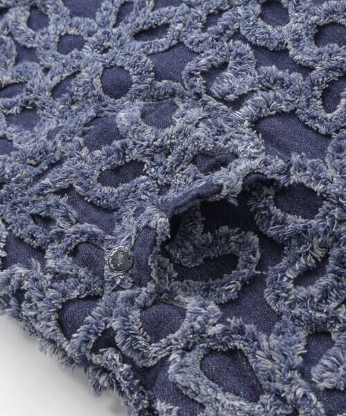 BeBe Petits Pois Vert / ベベ プチ ポワ ヴェール ミニ・ひざ丈スカート | 【店舗限定】花柄フリンジデニムジャンパースカート(95~150cm) | 詳細8