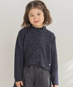 BeBe Petits Pois Vert / ベベ プチ ポワ ヴェール カーディガン・ボレロ | 【店舗限定】スカラップニットカーディガン(95~160cm)