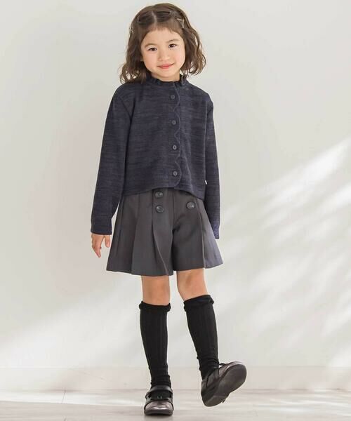 BeBe Petits Pois Vert / ベベ プチ ポワ ヴェール カーディガン・ボレロ | 【店舗限定】スカラップニットカーディガン(95~160cm) | 詳細1