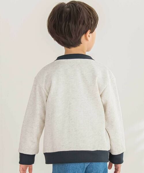 BeBe Petits Pois Vert / ベベ プチ ポワ ヴェール カーディガン・ボレロ | 【店舗限定】配色裏毛カーディガン(95~160cm) | 詳細3
