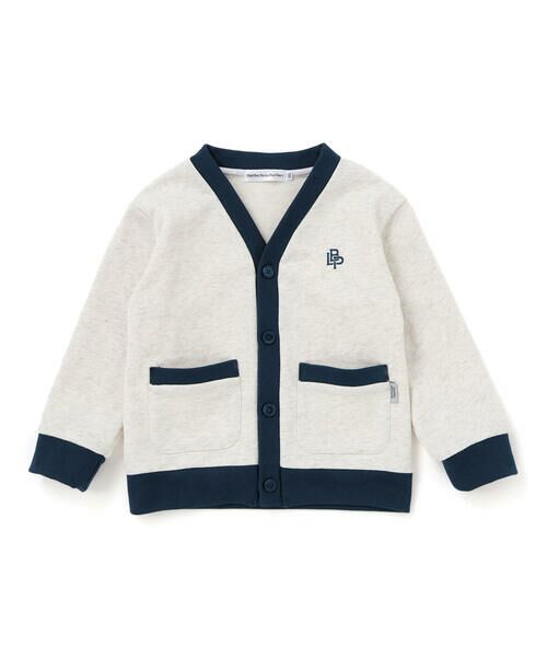 BeBe Petits Pois Vert / ベベ プチ ポワ ヴェール カーディガン・ボレロ | 【店舗限定】配色裏毛カーディガン(95~160cm) | 詳細4