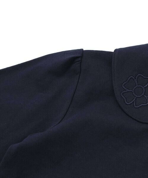 BeBe Petits Pois Vert / ベベ プチ ポワ ヴェール シャツ・ブラウス | 【店舗限定】襟付き花ワッペン刺しゅう天竺長袖ブラウス(95~150cm) | 詳細10