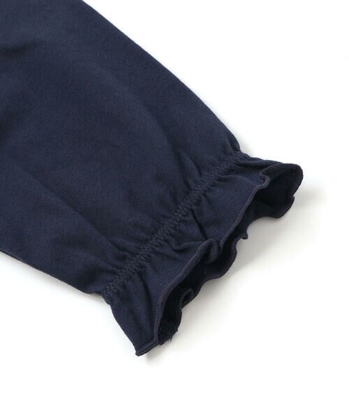 BeBe Petits Pois Vert / ベベ プチ ポワ ヴェール シャツ・ブラウス | 【店舗限定】襟付き花ワッペン刺しゅう天竺長袖ブラウス(95~150cm) | 詳細11