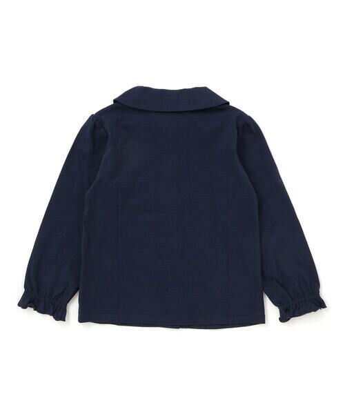 BeBe Petits Pois Vert / ベベ プチ ポワ ヴェール シャツ・ブラウス | 【店舗限定】襟付き花ワッペン刺しゅう天竺長袖ブラウス(95~150cm) | 詳細7