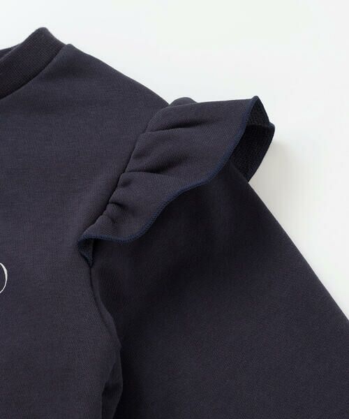 BeBe Petits Pois Vert / ベベ プチ ポワ ヴェール スウェット | 【店舗限定】ハートリボンプリント裏毛長袖トレーナー(95~150cm) | 詳細10