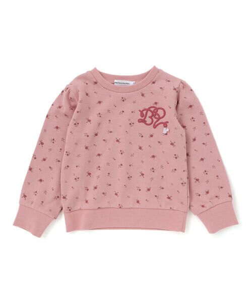 BeBe Petits Pois Vert/ベベ プチ ポワ ヴェール 【店舗限定】花柄インクジェット裏毛長袖トレーナー(95~150cm) ピンク系 120cm BeBe Petits Pois Vert/ベベ プチ ポワ ヴェール 【店舗限定】花柄インクジェット裏毛長袖トレーナー(95~150cm) ピンク系 120cm