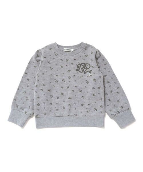 BeBe Petits Pois Vert / ベベ プチ ポワ ヴェール スウェット | 【店舗限定】花柄インクジェット裏毛長袖トレーナー(95~150cm) | 詳細6