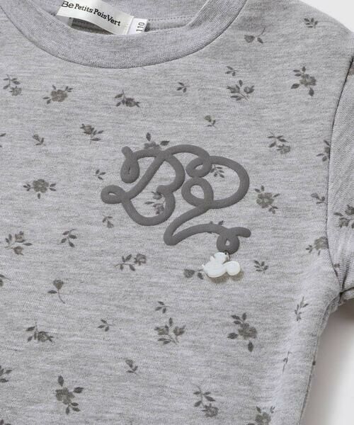 BeBe Petits Pois Vert / ベベ プチ ポワ ヴェール スウェット | 【店舗限定】花柄インクジェット裏毛長袖トレーナー(95~150cm) | 詳細9