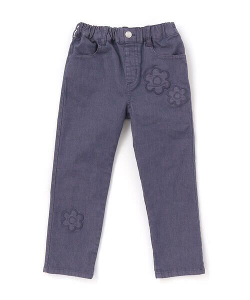 BeBe Petits Pois Vert / ベベ プチ ポワ ヴェール デニムパンツ | 【店舗限定】花パッチワークカラーデニムロングパンツ(95~150cm) | 詳細6