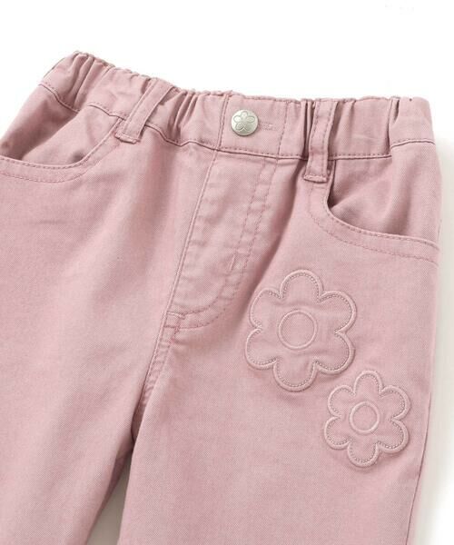 BeBe Petits Pois Vert / ベベ プチ ポワ ヴェール デニムパンツ | 【店舗限定】花パッチワークカラーデニムロングパンツ(95~150cm) | 詳細10