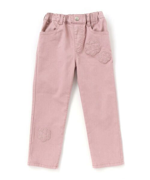 BeBe Petits Pois Vert / ベベ プチ ポワ ヴェール デニムパンツ | 【店舗限定】花パッチワークカラーデニムロングパンツ(95~150cm) | 詳細8